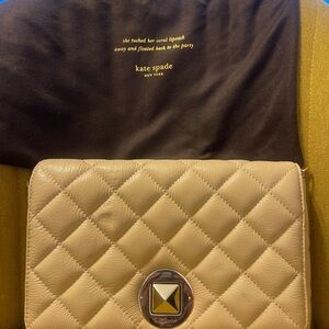 Kate Spade Tan Quilted Shoulder Bag